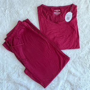 Buttery soft pajamas, wine color, medium - NWT